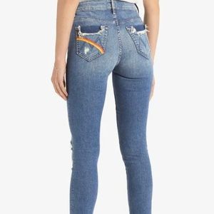 MOTHER the looker high waisted ankle chew